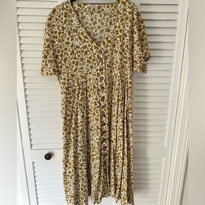 Madewell short sleeve button through dress
